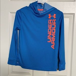 Under armour bright blue long sleeve hoodie.